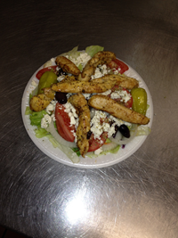 Greek Salad and Chicken